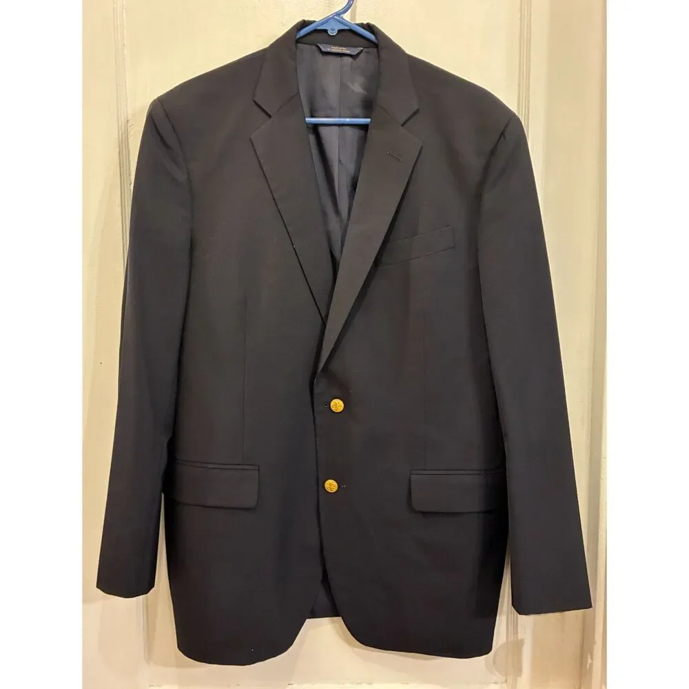 Brooks Brothers 1818 Madison Blue Loro Piana Suit Blazer Jacket   Mens Size 42R